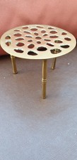 Small Brass Trivet 2 Inches High, 3 Inches  Diameter.