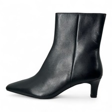 M&S COLLECTION Women's Leather Kitten Heel Chisel Toe Ankle Boots RRP £79.00