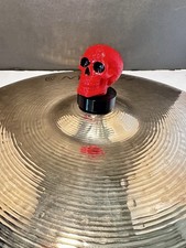 Skull Cymbal Topper-Red-Drum