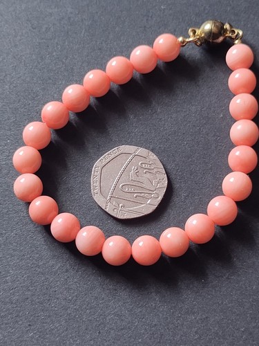 Real salmon coral beaded - real,