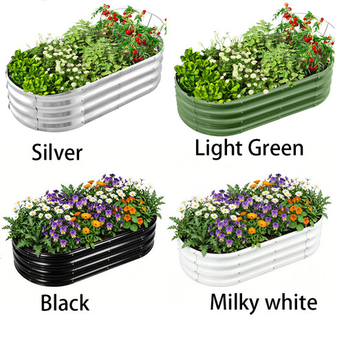 Galvanized raised garden bed - galvanized,