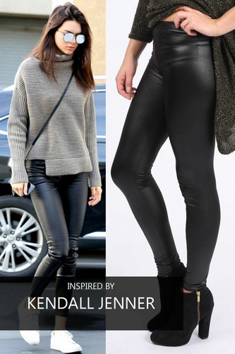 Womens black faux - black, leather