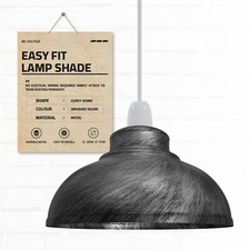 Industrial Ceiling Pendant Light Shades Retro Style Curvy Dome Shape lamp Shade