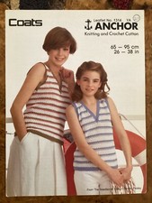 Girls Crochet Patterns Cotton Sleeveless Tops 26-38” Anchor 1314