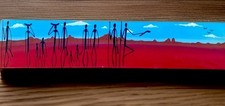 🖼️ORIGINAL Aboriginal Art- Signed By LUTHER CORA -Panoramic 1.2m Desert Figures
