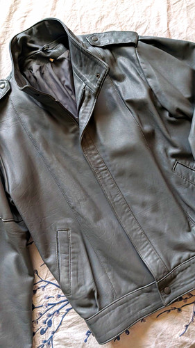 Vintage 70s 80s leather biker - vintage, 70s/80s