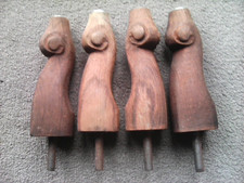 4  vintage furniture legs 15cms