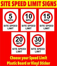 Site Speed Limit Plastic sign