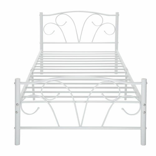 White 3ft single bed metal - 3ft,