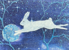 ACEO The Hare & The Moon