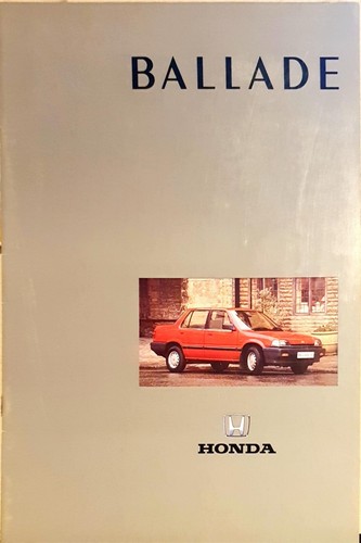 Honda ballade brochure 1989 - honda,