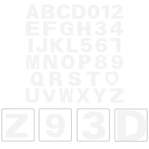 37pcs alphabet cake stencils - 37pcs,