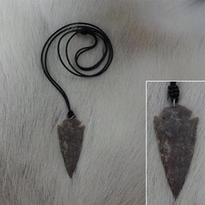 Agate Stone Arrowhead Pendant / Necklace Great Item & Perfect Gift