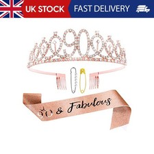 90th Birthday Sash and Tiara