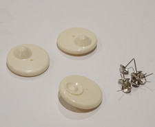 8.2MHZ RF Cream Round SECURITY TAGS 100x suitable for Checkpoint RF systems