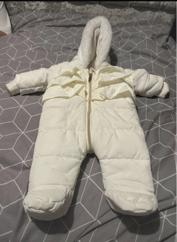 Baby cream pram suit size - cream,