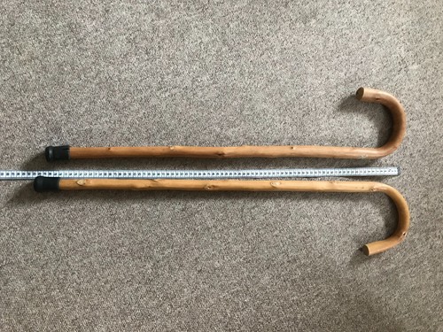 Rustic wooden walking sticks