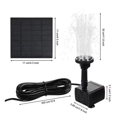 Solar pond pump power fountain - pond,