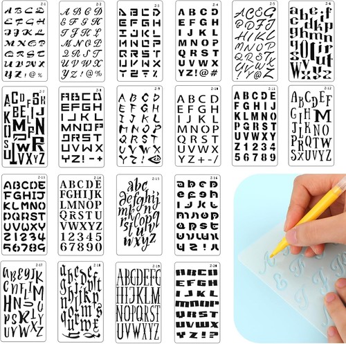 20pcs letter stencils for - stencils,