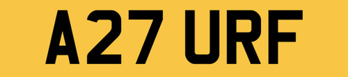 Turf van number - number, plate