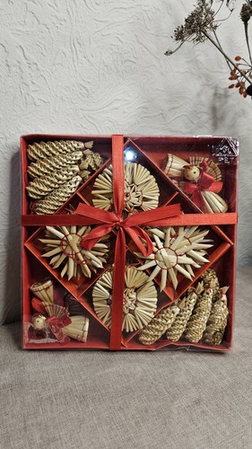 Vintage german straw christmas - straw,