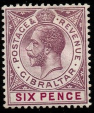 GIBRALTAR SG97a 1926 6d BRIGHT