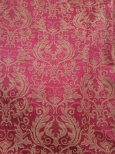 Red And Gold Damask Jacquard
