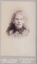 CDV PHOTO WOMAN PORTRAIT LACE TOP BY ALFRED PELLITT KESWICK