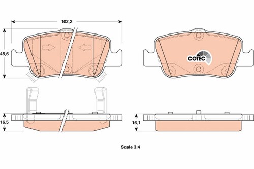 Gdb3480 brake pad set - gdb3480, set,