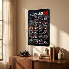 F1 2026 Race Calendar Poster