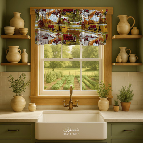 Red tractor four seasons - red,