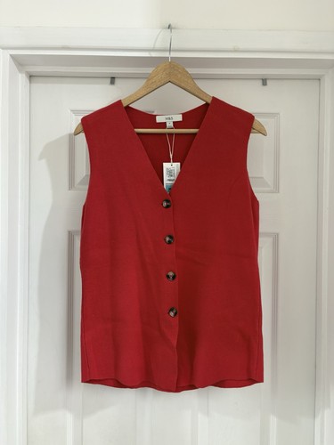New women red longline - new,