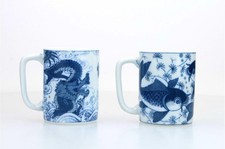 2 x Blue & White Chinese