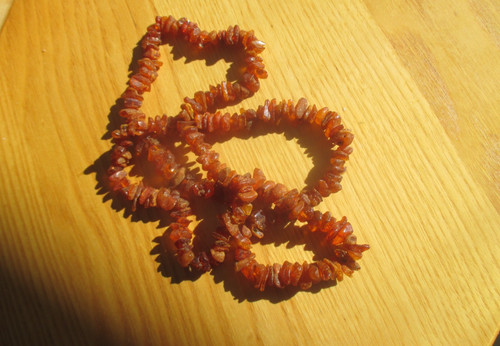 Vintage amber necklace - vintage, 28