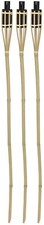 3 x 4ft Outdoor Garden Bamboo Torch Lantern Oil Paraffin Lighting Burner