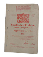 1942 Small Arms Training Vol. 1 Pamphlet No. 2 Application of Fire Original