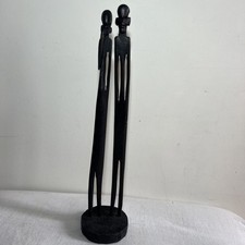 Hand Carved African People Wooden Ornament 11”