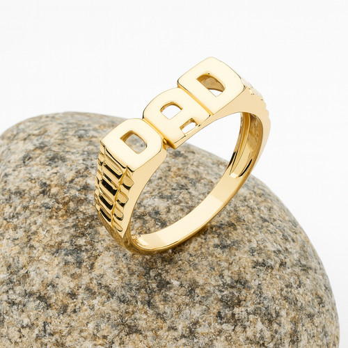 18ct yellow gold dad - gold, ring