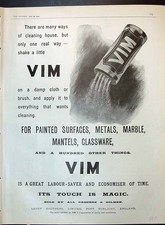 Old Print 1904 Vim Cleaning