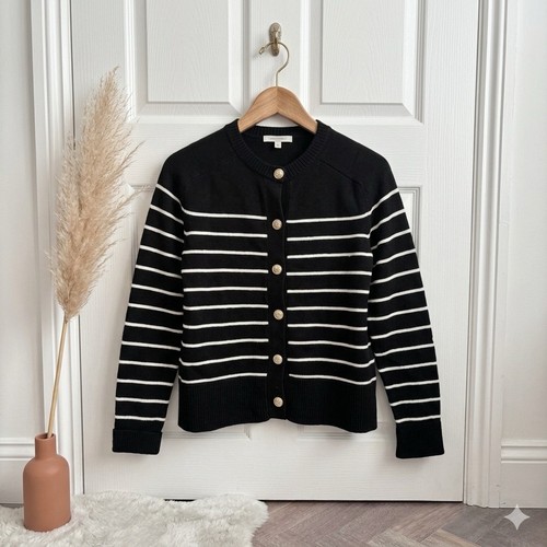 Zara black white striped - &,