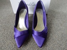 Roland Cartier Purple Satin Court Shoes Size 6 Original Box Worn Once - VGC