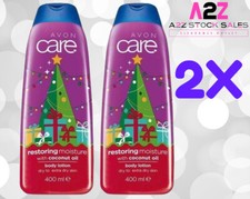 2x Avon Care Restoring Moisture with Coconut Oil Body Lotion For Dry Skin 400ml