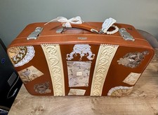 Vintage leather suitcase - vintage,