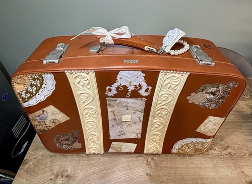 Vintage leather suitcase - vintage,