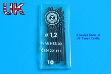 20x HSS 1.2mm Micro Twist Drills, POLDI (Czechoslovakia) Dremel, Hobby, Jeweller
