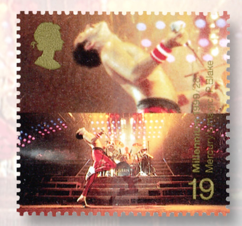 Queen freddie mercury stamp - mercury, uk