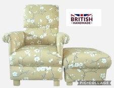 Prestigious Emi Mustard Fabric Adult Chair & Footstool Ochre Armchair Accent New