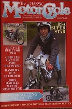 The Classic Motorcycle  August 1989  BSA"Goldstar" ,Triumph"Trusty", Hagg Tandem