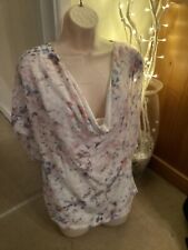 Phase Eight Ladies Cream Floral Top Size 14 Smart Casual, 2 Tops, Tank Top Under