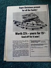 G1w Ephemera 1966 advert fyffes top banana board game 